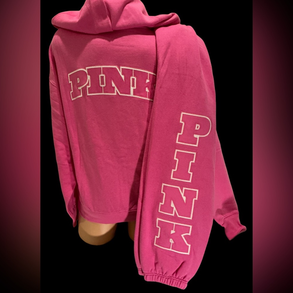 PINK Victoria's Secret Women's HOT PINK HOODIE SWEATSHIRT SWEATER & PANTS XS~XXL